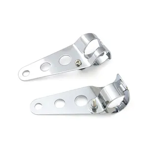 MCS Frisco, side mount headlamp bracket set. Chrome