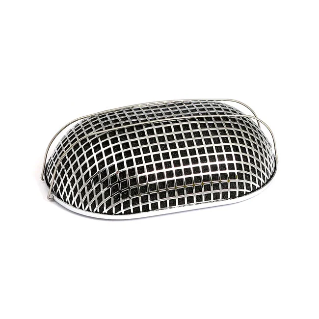 MCS Breather style air cleaner assembly, oval. Chrome - 509314