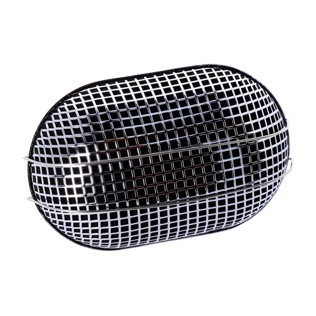 MCS Breather style air cleaner assembly, oval. Chrome - 509317