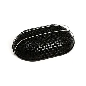 MCS Breather style air cleaner assembly, oval. Black