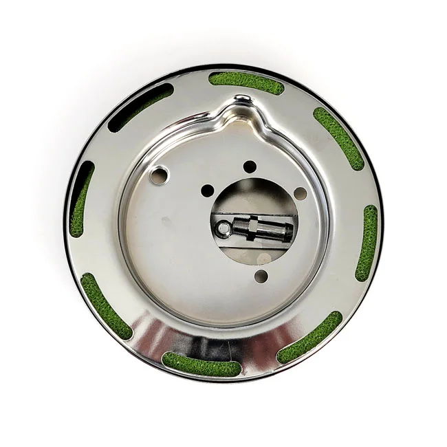 MCS 7" round air cleaner assembly. Chrome - 509319