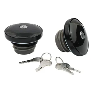 MCS Gas cap set with lock, black
