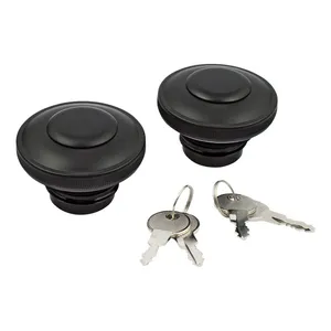 MCS Gas cap set with lock, black