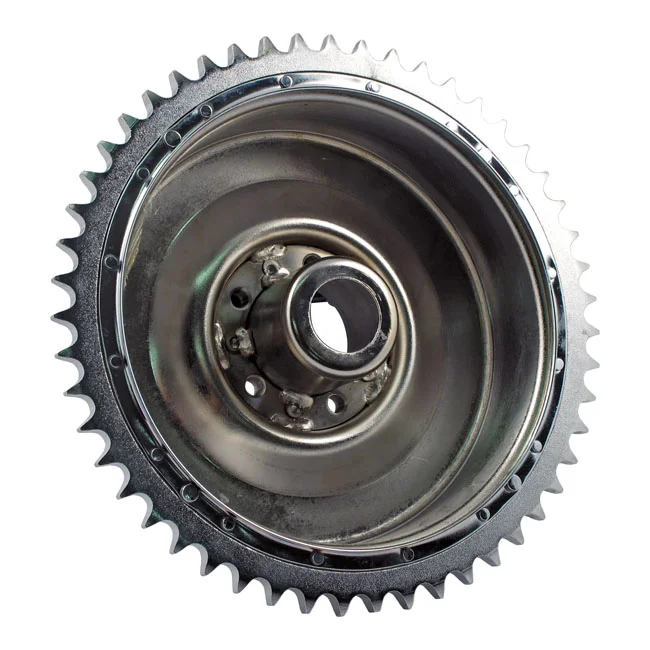 MCS 37-57 B.T. Rear brake drum & sprocket. Chrome - 41400-37