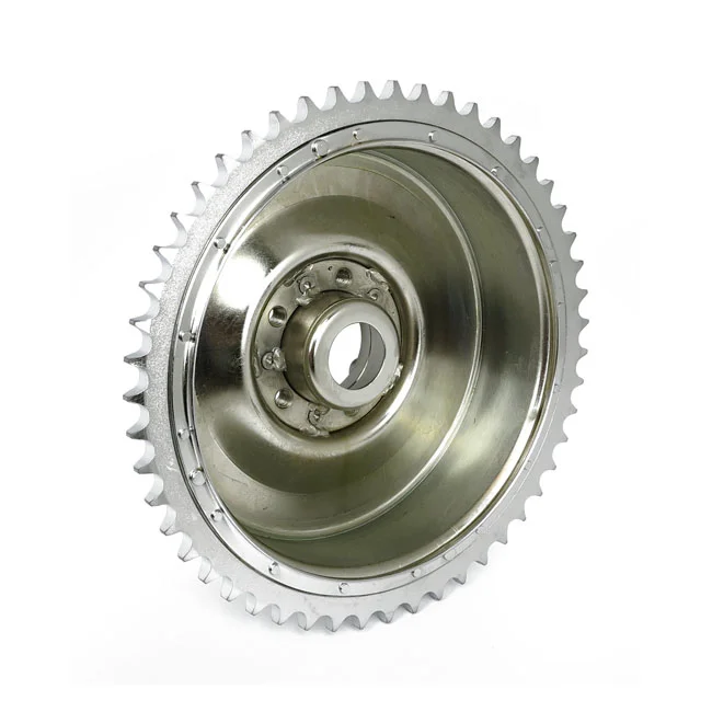 MCS 58-62 B.T. Rear brake drum & sprocket. Chrome - 41400-58C