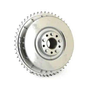 MCS 67-72 B.T. Rear brake drum & sprocket. Chrome