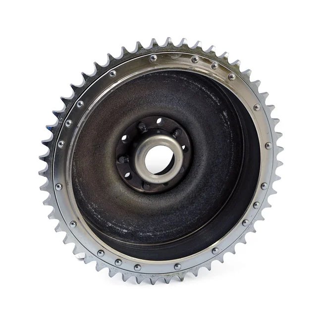 MCS 63-66 B.T. Rear brake drum & sprocket. Chrome - 41400-63