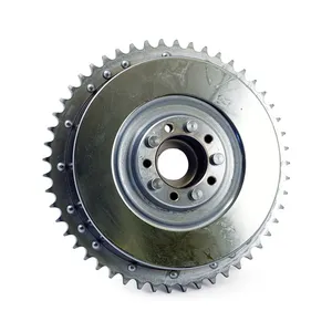 MCS 63-66 B.T. Rear brake drum & sprocket. Chrome