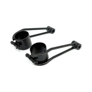 MCS Bracket for ''vintage'' headlamp. 39mm fork tubes. Black