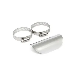 MCS Universal smooth heat shield 4" long chrome