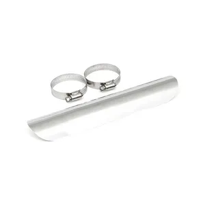 MCS Universal smooth heat shield 10" long chrome