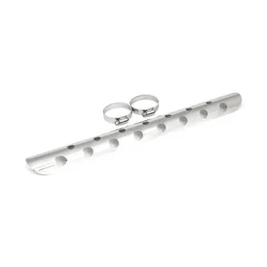 MCS Universal bullet hole heat shield 18" long chrome