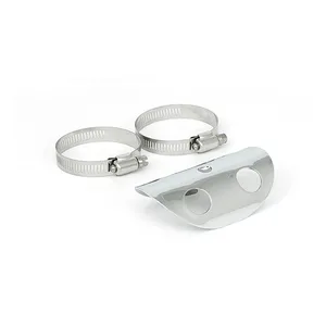 MCS Universal bullet hole heat shield 4" long chrome