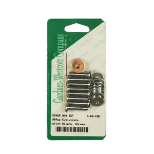 Gardner-Westcott GW, rocker box top bolt kit. Buttonhead, chrome