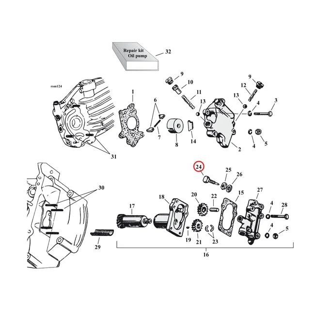 MCS Chain oiler adj. screw (slotted) - 63614-72