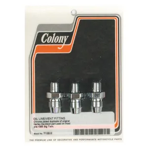 Colony Colony, oil line fitting set. Chrome