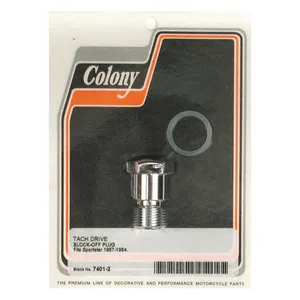Colony Colony, tachometer hole block-off plug. Chrome
