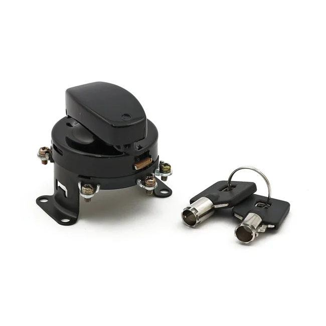 MCS FL style ignition switch. 5-pole, round key, black - 71500-36A