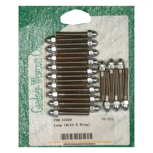 Gardner-Westcott GW, Panhead rocker cover screw kit. Chrome acorn. Long