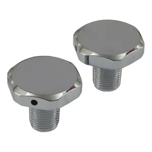 MCS 41mm fork tube cap bolts. Chrome