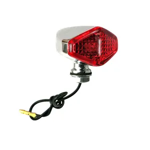 MCS Diamond turn signals. Chrome. Red lens