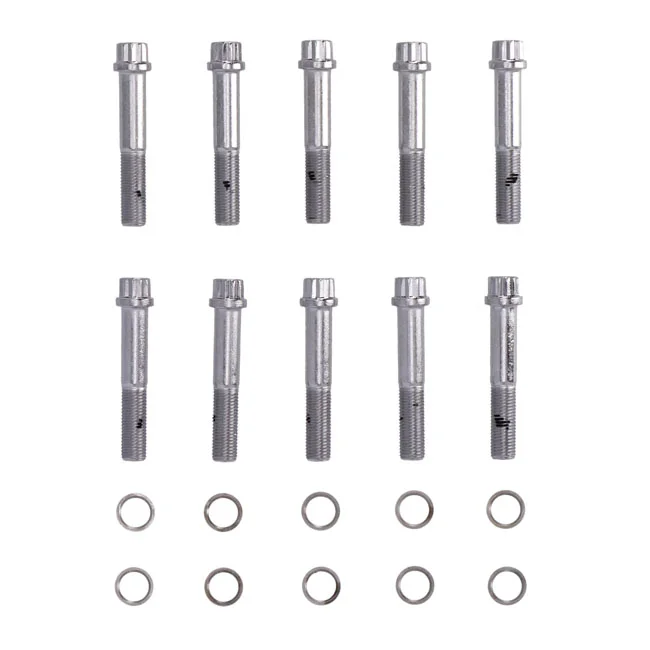 S&S 12-point head bolt kit. Zinc