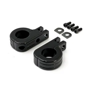 MCS Engine guard foot peg mount kit. 1-1/2" (38mm) tubing. Black