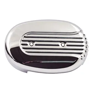 MCS XL Sportster air cleaner cover. Chrome, grooved