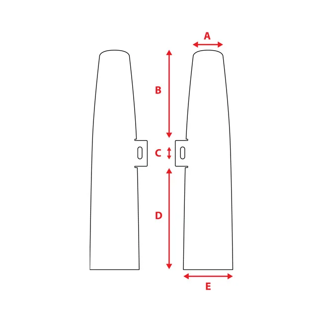 MCS Fork shrouds for 39mm forks. Black - 515519