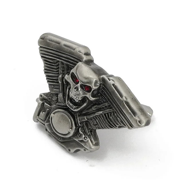 MCS License plate mount kit Engine skull. Pewter - 515778