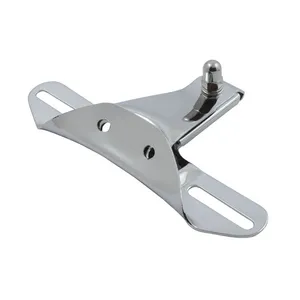 MCS License plate bracket OEM style, 2-hole. Chrome