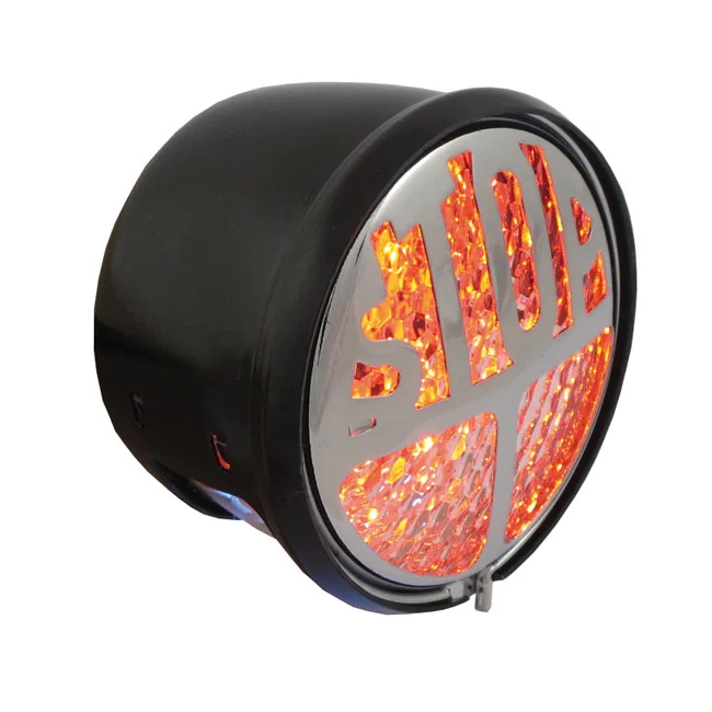 MCS Stop LED taillight. Black. Clear lens - 516098