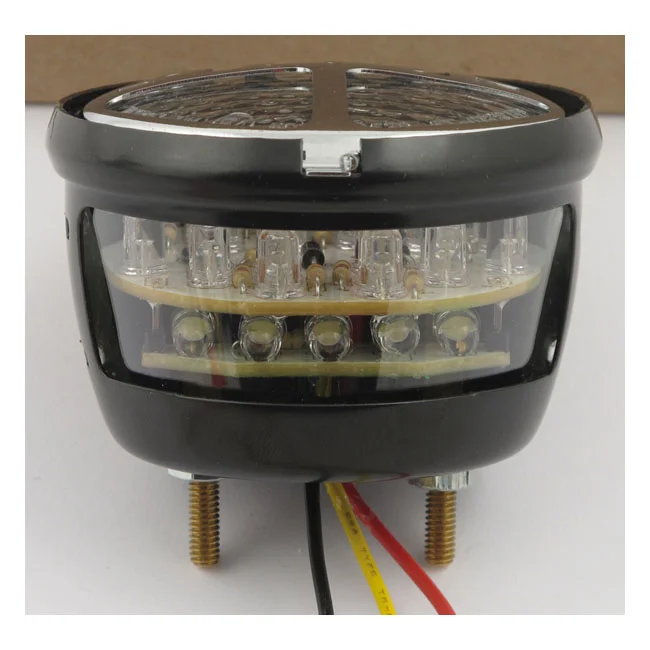MCS Stop LED taillight. Black. Clear lens - 516098