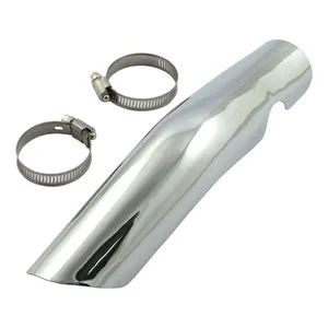 MCS FL 2-1 exhaust rear header heatshield chrome