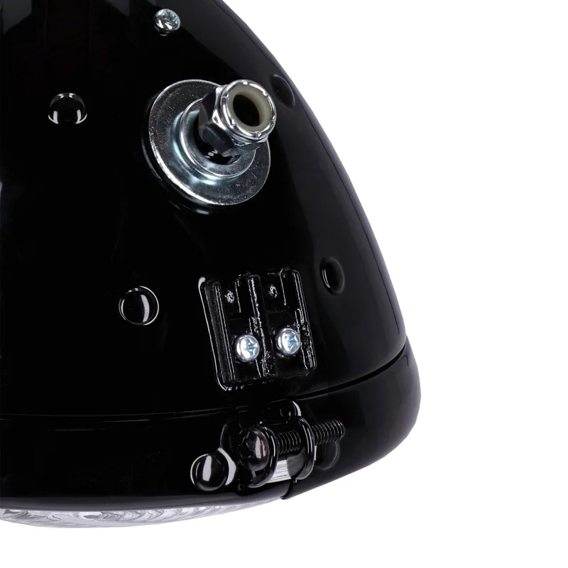 MCS 6-1/2" springer headlamp assembly. 12v. Black - 516742