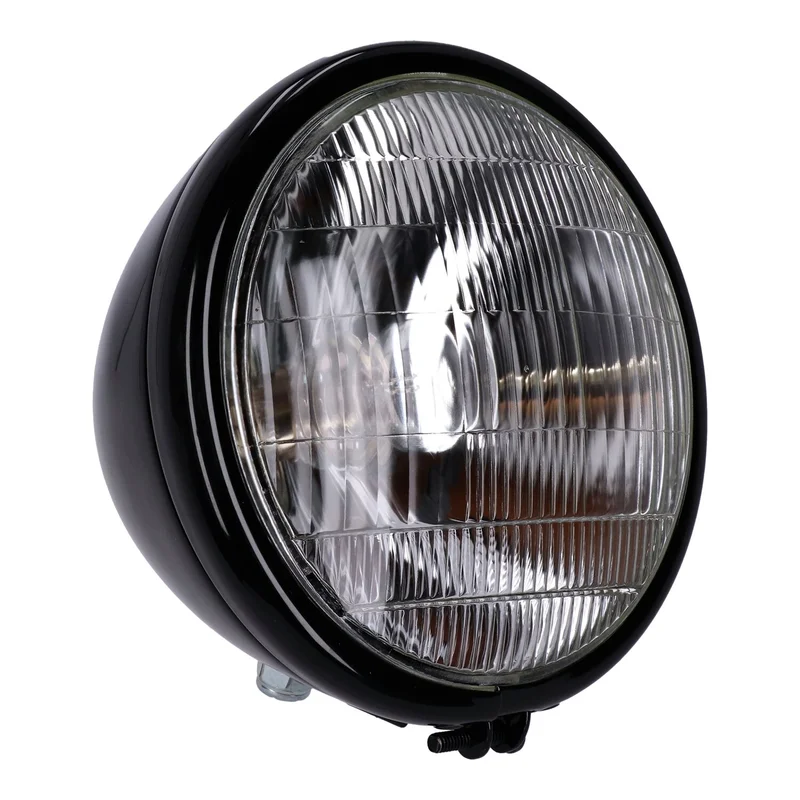 MCS 6-1/2" springer headlamp assembly. 12v. Black - 516742