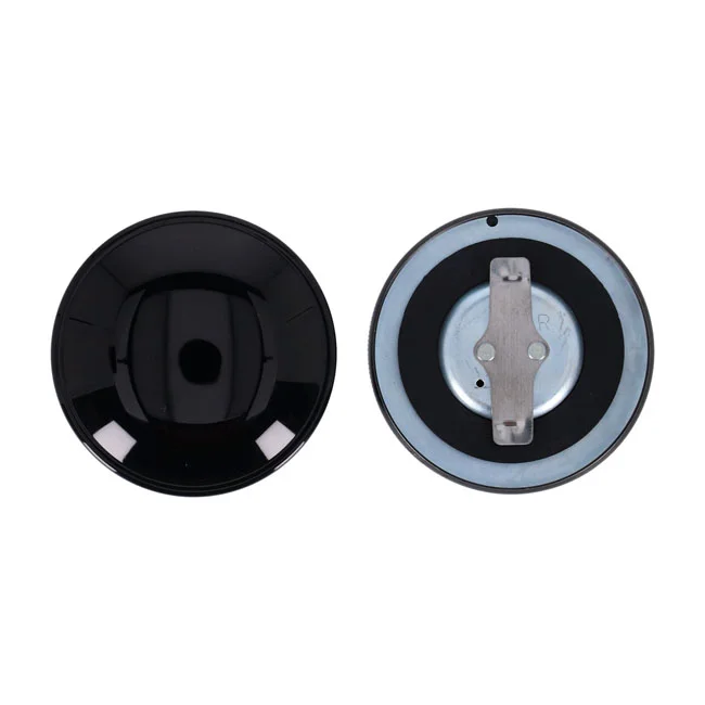 MCS Gas cap set, late style. Gloss black - 61102-73