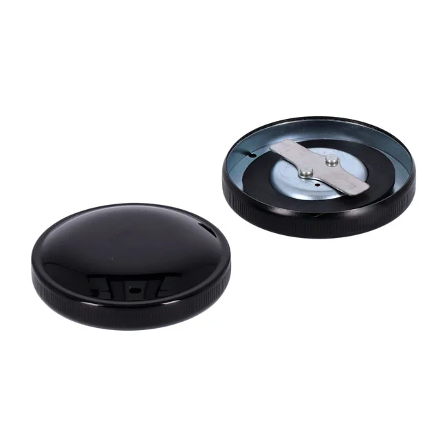 MCS Gas cap set, late style. Gloss black - 61102-73