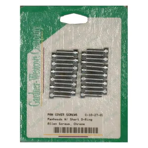 Gardner-Westcott GW, Panhead rocker cover screw kit. Chrome allen. Short