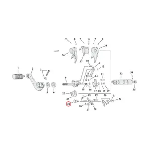 MCS Screw, detent arm transmission