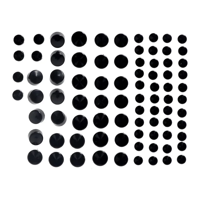 MCS Smoothtopps, push-on cover set (83pc). Black