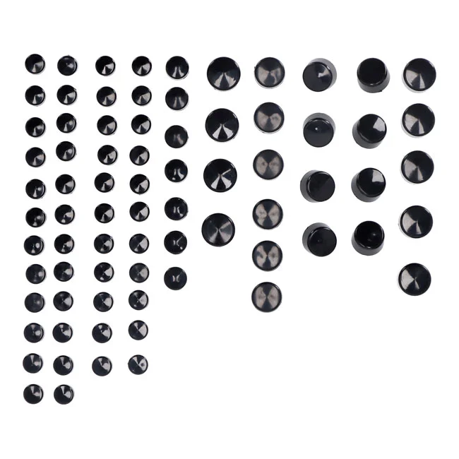 MCS Smoothtopps, push-on cover set (76pc). Black - 517961