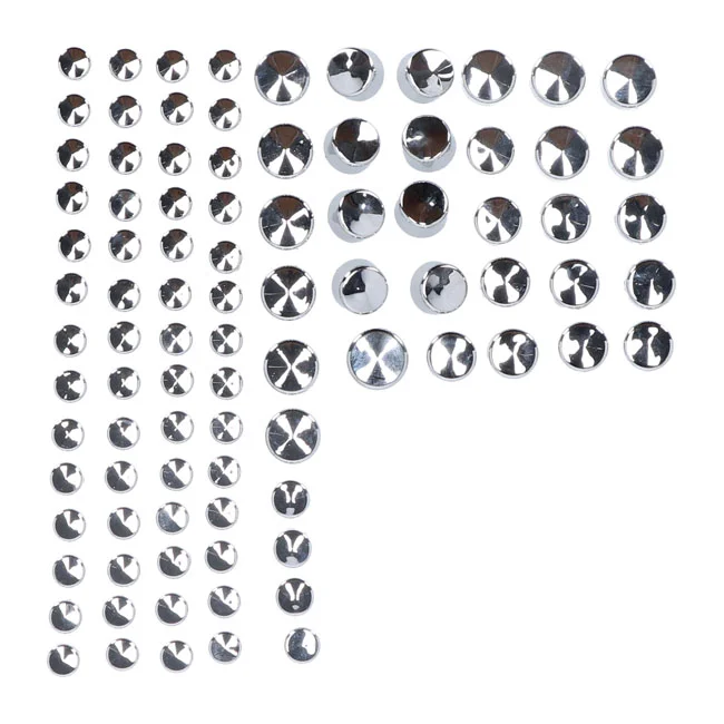 MCS Smoothtopps, push-on cover set (86pc). Chrome - 517962