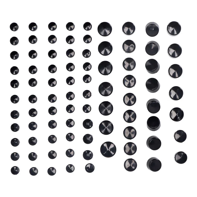 MCS Smoothtopps, push-on cover set (86pc). Black - 517963