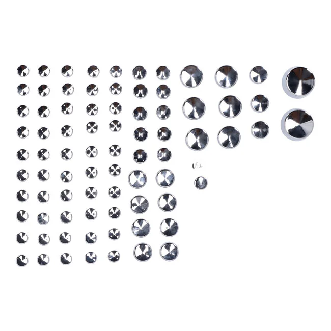 MCS Smoothtopps, push-on cover set (81pc). Chrome - 517964