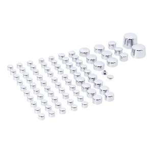 MCS Smoothtopps, push-on cover set (81pc). Chrome