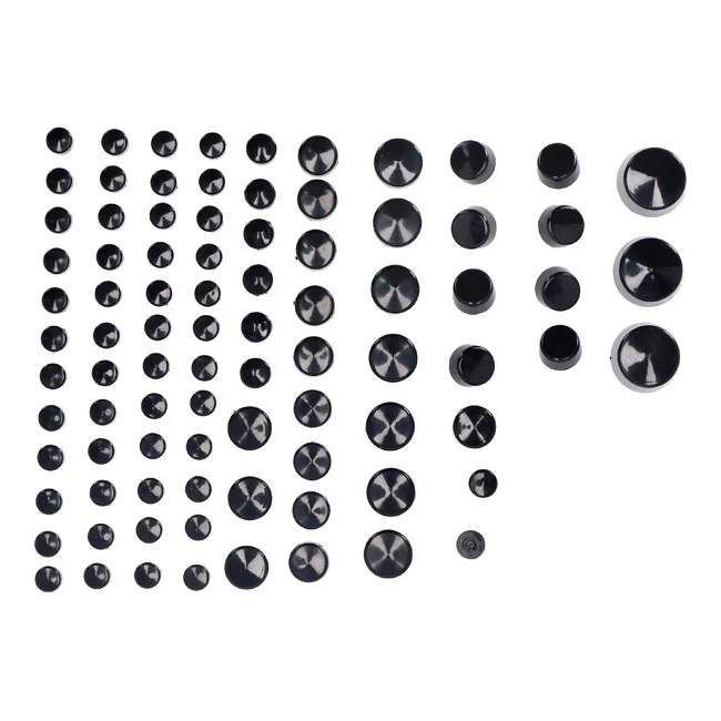 MCS Smoothtopps, push-on cover set (87pc). Black - 517972