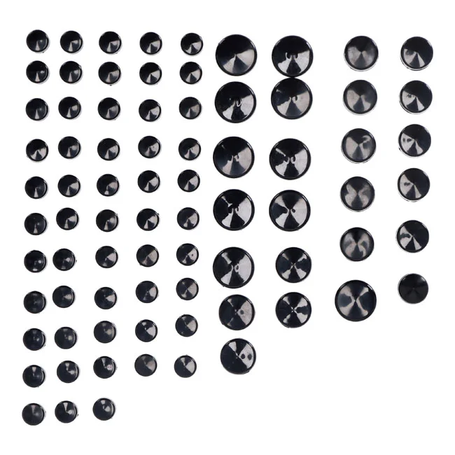MCS Smoothtopps, push-on cover set (77pc). Black - 517977