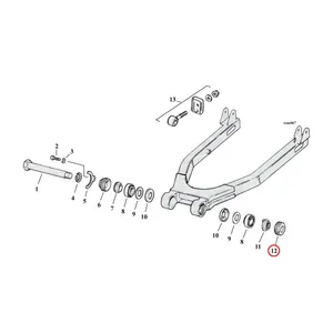 MCS Locknut, swingarm bearing. left