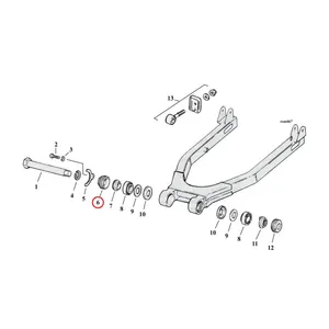 MCS Lock nut, right swingarm bearing